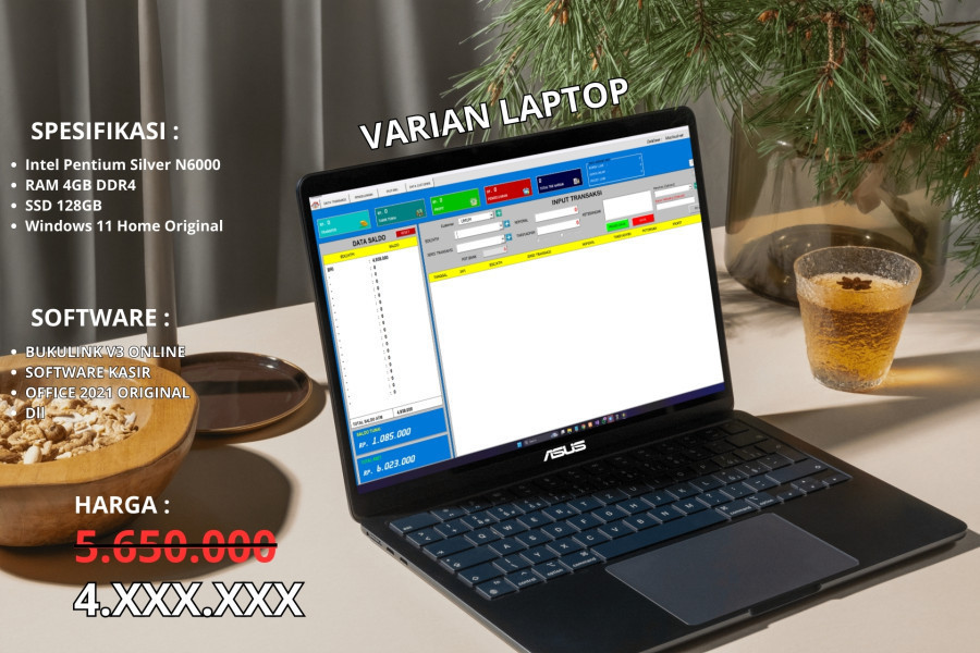 Laptop Kasir dan Agen Siap Pakai - New